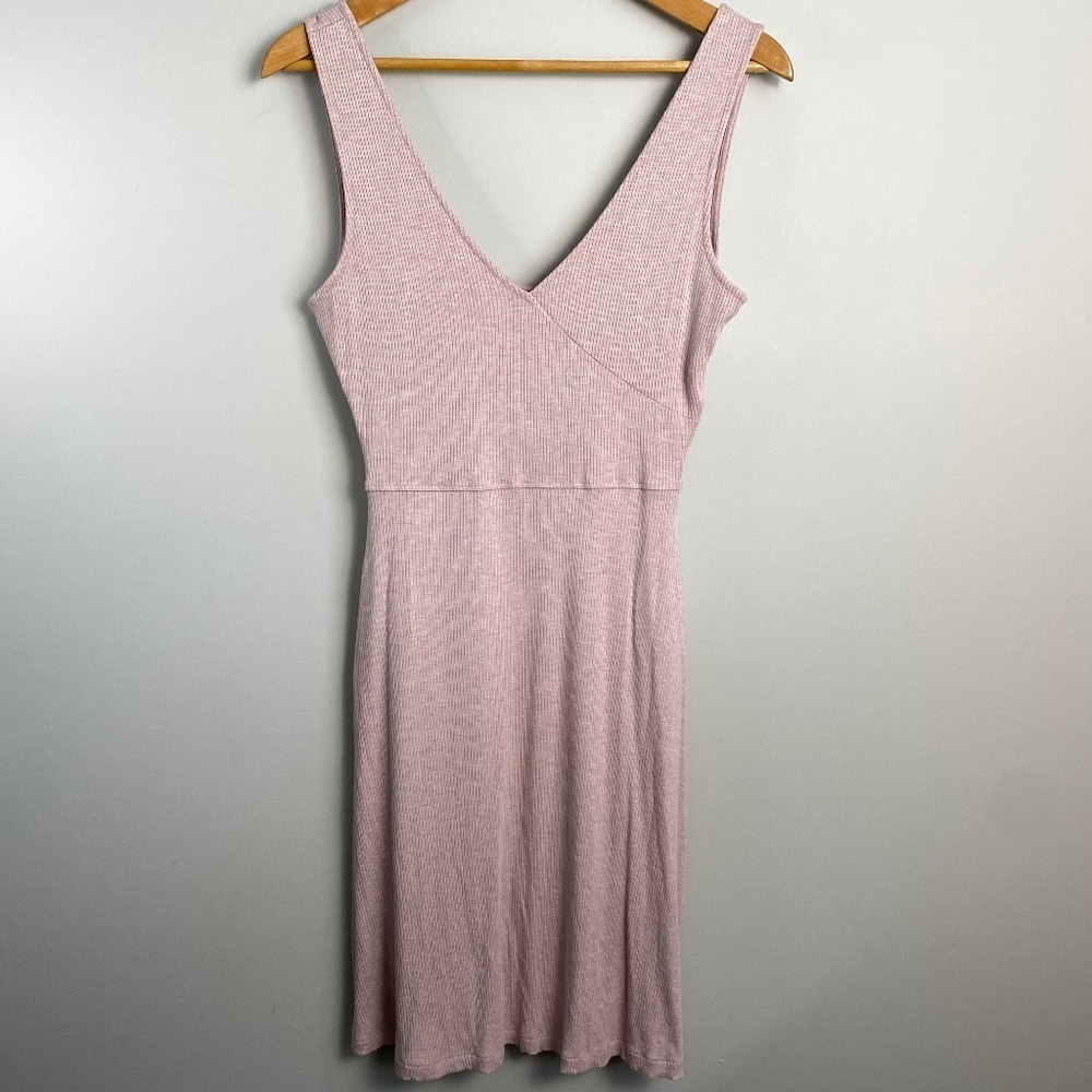 LOLE Women's Small Sleeveless Dress Fine Ribbed Tank Top Light Salmon Festival‎